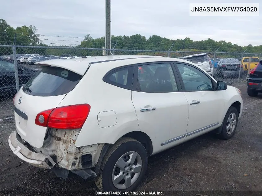 2015 Nissan Rogue Select S VIN: JN8AS5MVXFW754020 Lot: 40374428