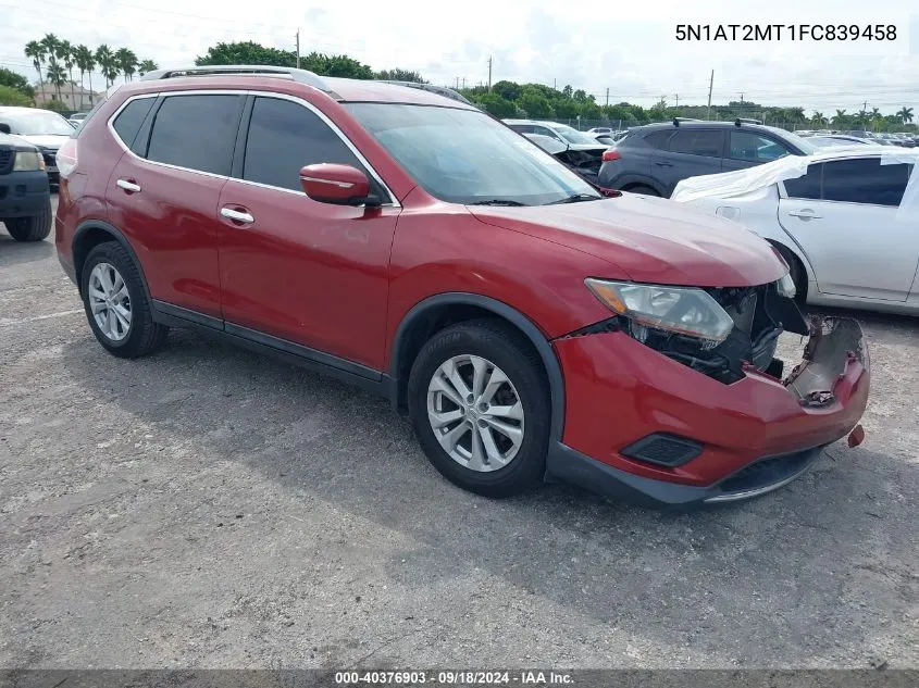 2015 Nissan Rogue Sv VIN: 5N1AT2MT1FC839458 Lot: 40376903