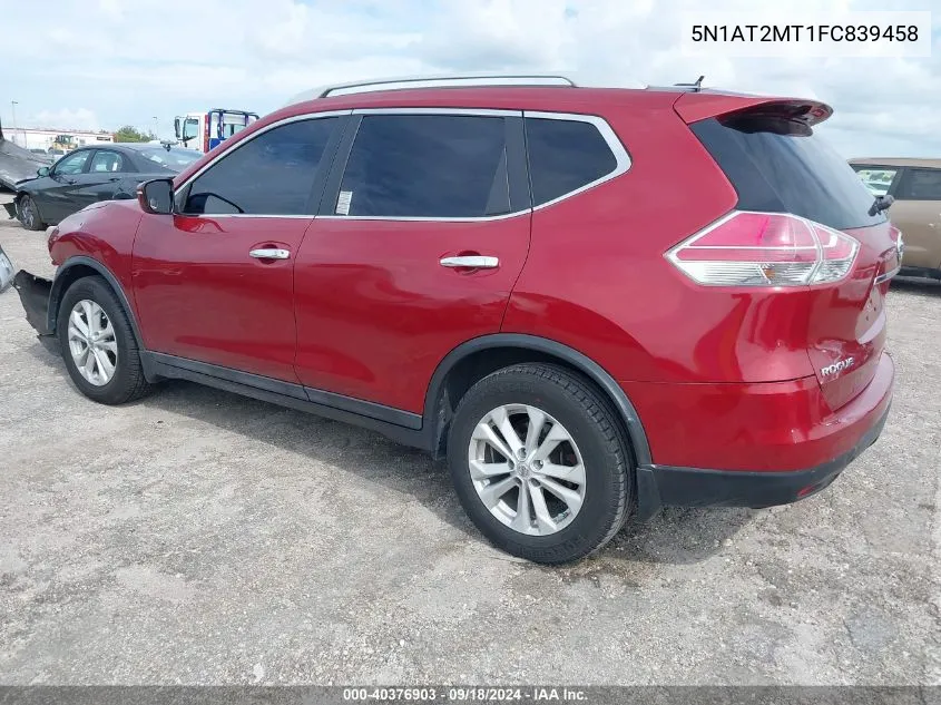 2015 Nissan Rogue Sv VIN: 5N1AT2MT1FC839458 Lot: 40376903