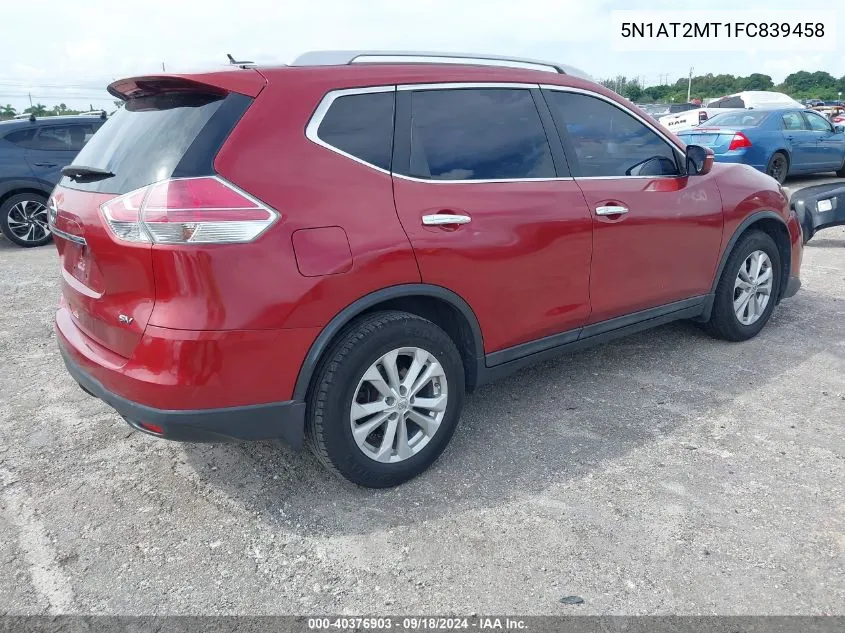 2015 Nissan Rogue Sv VIN: 5N1AT2MT1FC839458 Lot: 40376903