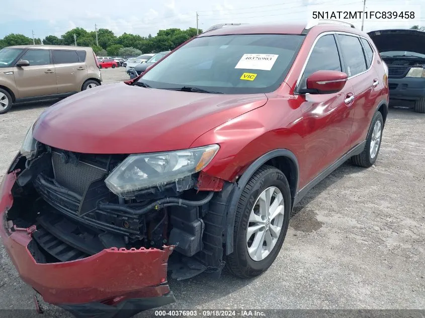 2015 Nissan Rogue Sv VIN: 5N1AT2MT1FC839458 Lot: 40376903