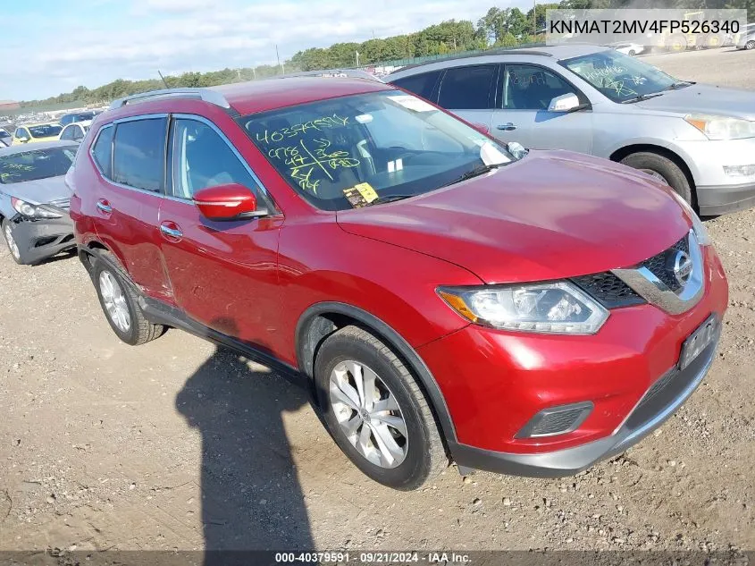 2015 Nissan Rogue Sv VIN: KNMAT2MV4FP526340 Lot: 40379591