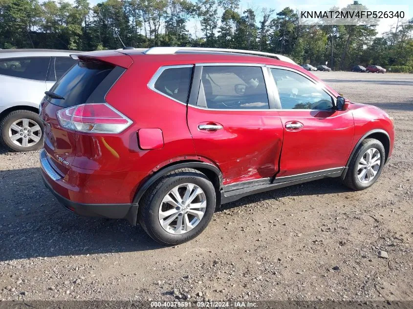 2015 Nissan Rogue Sv VIN: KNMAT2MV4FP526340 Lot: 40379591