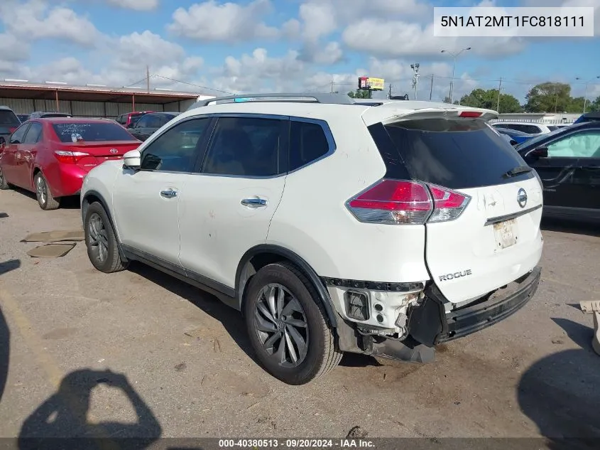 2015 Nissan Rogue Sl VIN: 5N1AT2MT1FC818111 Lot: 40380513