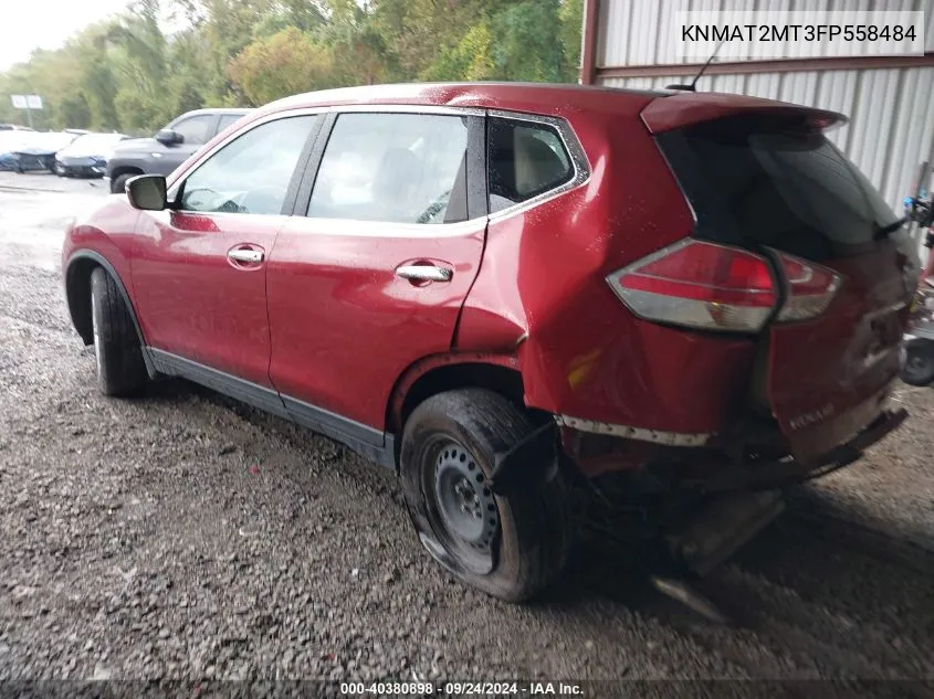 2015 Nissan Rogue S/Sl/Sv VIN: KNMAT2MT3FP558484 Lot: 40380898