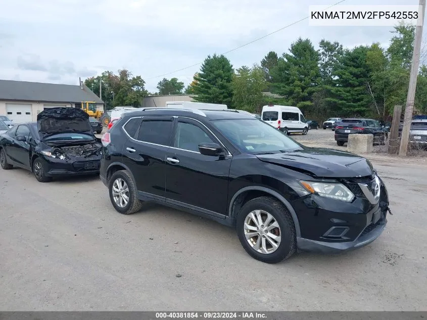 2015 Nissan Rogue Sv VIN: KNMAT2MV2FP542553 Lot: 40381854