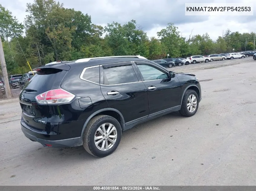 2015 Nissan Rogue Sv VIN: KNMAT2MV2FP542553 Lot: 40381854