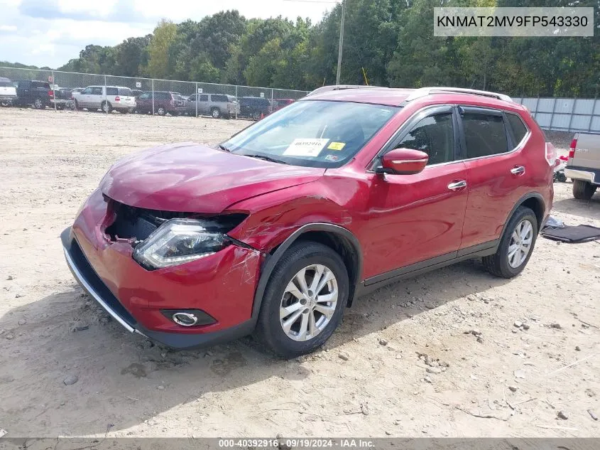 2015 Nissan Rogue Sv VIN: KNMAT2MV9FP543330 Lot: 40392916