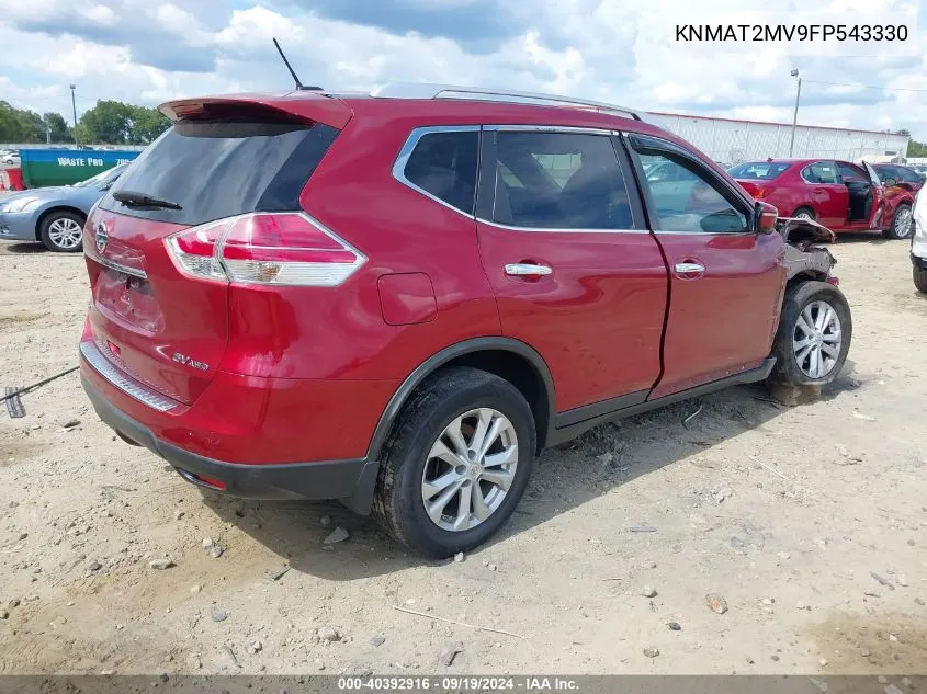 2015 Nissan Rogue Sv VIN: KNMAT2MV9FP543330 Lot: 40392916