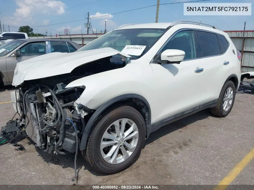 2015 Nissan Rogue Sv VIN: 5N1AT2MT5FC792175 Lot: 40395852