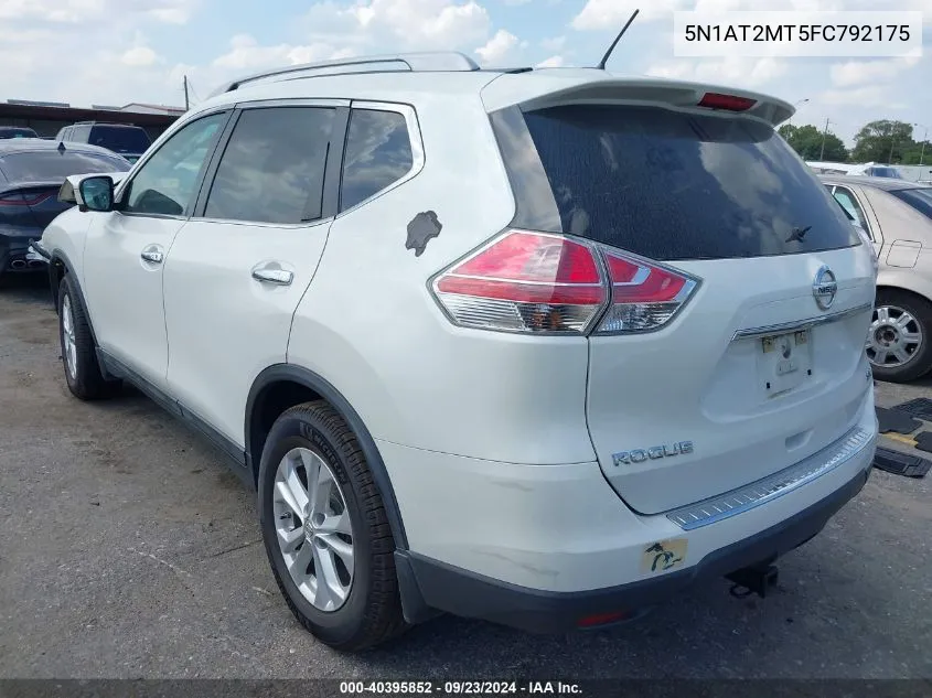 2015 Nissan Rogue Sv VIN: 5N1AT2MT5FC792175 Lot: 40395852