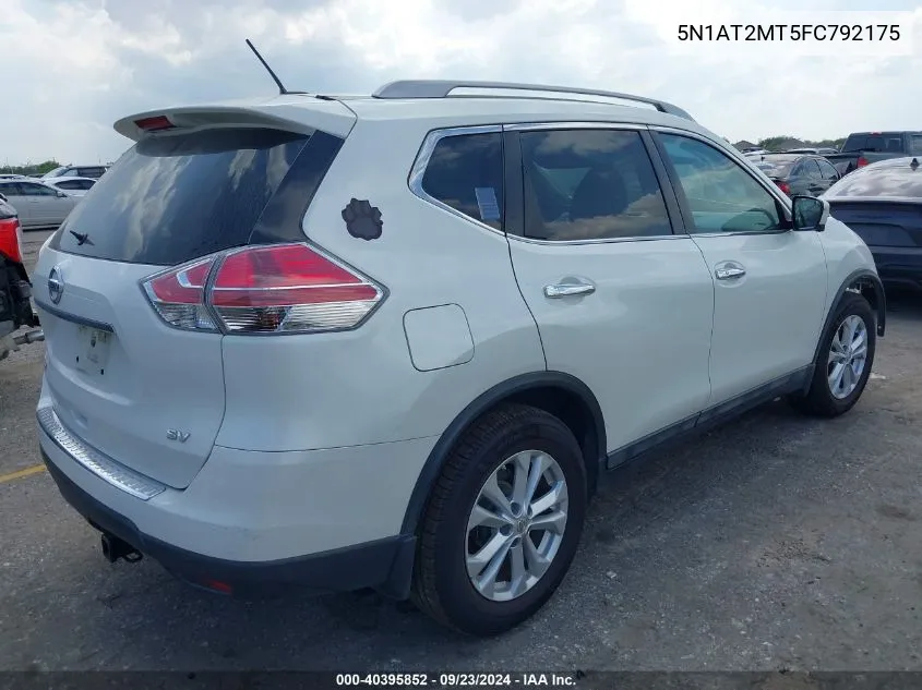 2015 Nissan Rogue Sv VIN: 5N1AT2MT5FC792175 Lot: 40395852