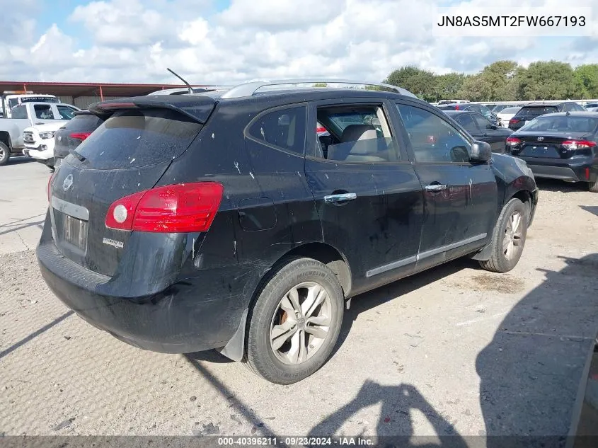 2015 Nissan Rogue Select S VIN: JN8AS5MT2FW667193 Lot: 40396211