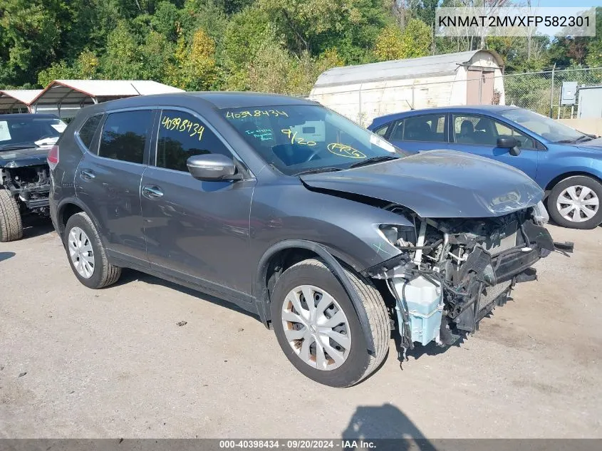 2015 Nissan Rogue S VIN: KNMAT2MVXFP582301 Lot: 40398434