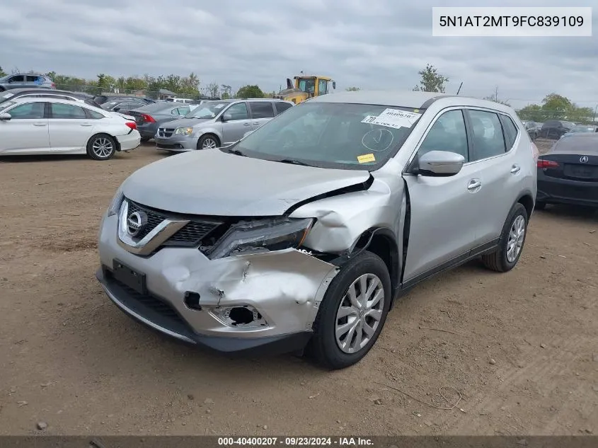 2015 Nissan Rogue S/Sl/Sv VIN: 5N1AT2MT9FC839109 Lot: 40400207