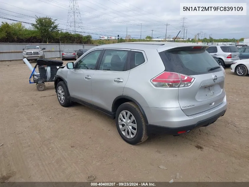 2015 Nissan Rogue S/Sl/Sv VIN: 5N1AT2MT9FC839109 Lot: 40400207