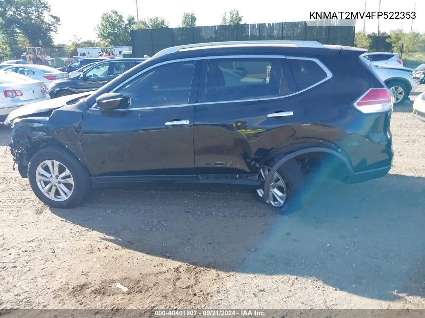 KNMAT2MV4FP522353 2015 Nissan Rogue Sv