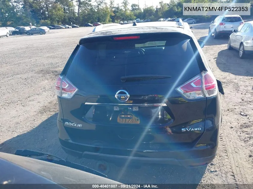 KNMAT2MV4FP522353 2015 Nissan Rogue Sv