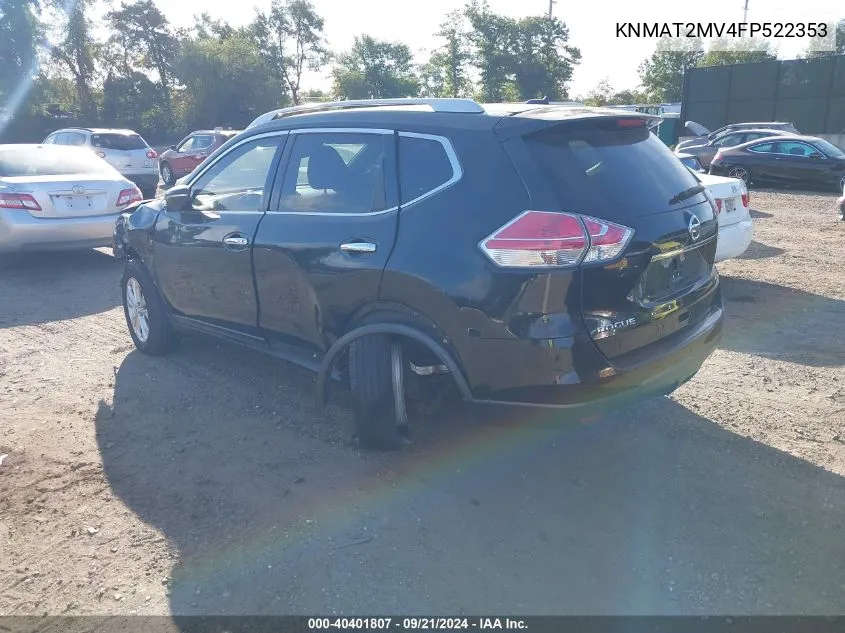 KNMAT2MV4FP522353 2015 Nissan Rogue Sv