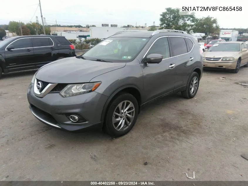 2015 Nissan Rogue S/Sl/Sv VIN: 5N1AT2MV8FC865458 Lot: 40402258