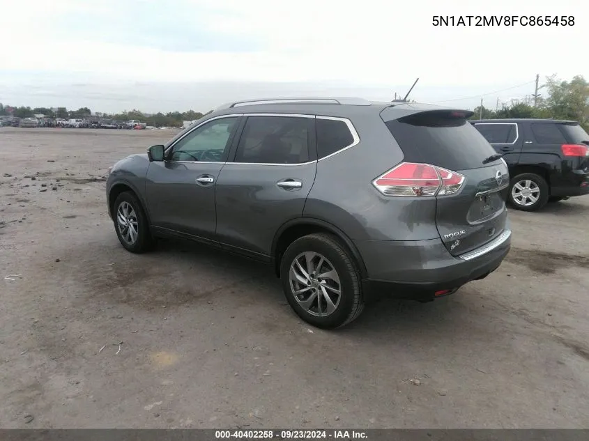 5N1AT2MV8FC865458 2015 Nissan Rogue S/Sl/Sv