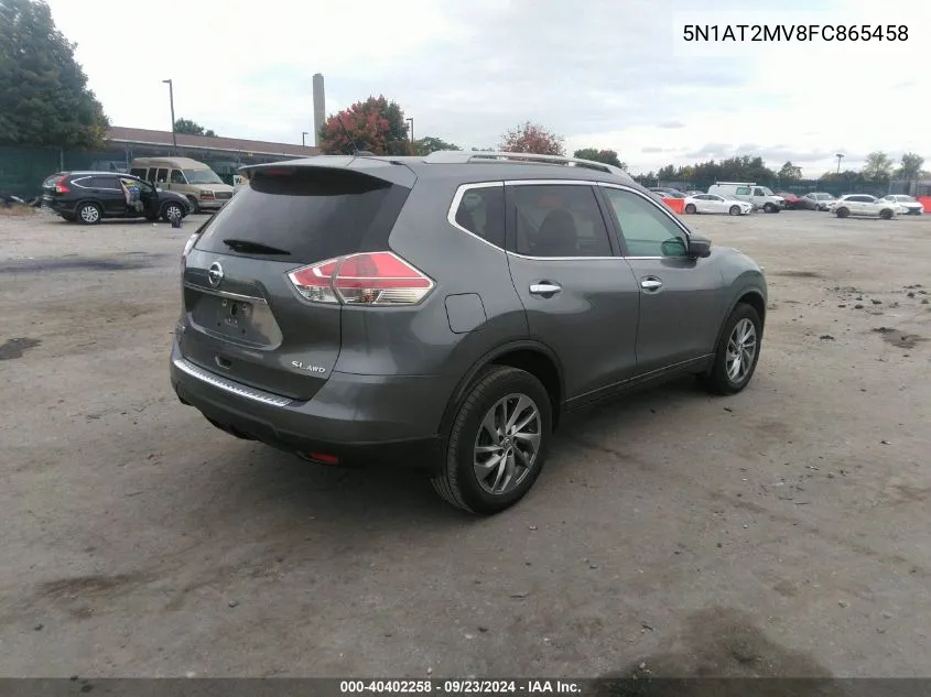 5N1AT2MV8FC865458 2015 Nissan Rogue S/Sl/Sv