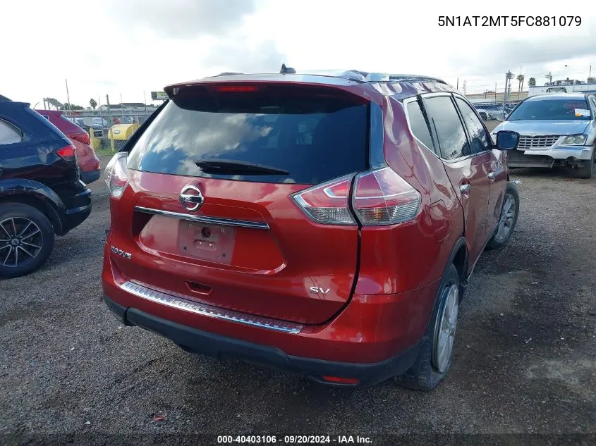 5N1AT2MT5FC881079 2015 Nissan Rogue Sv