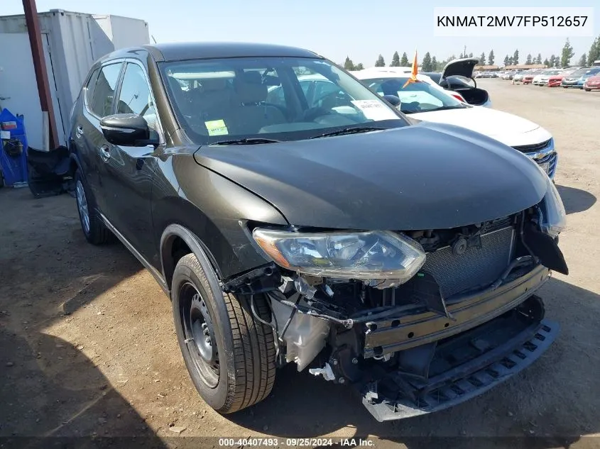 2015 Nissan Rogue S VIN: KNMAT2MV7FP512657 Lot: 40407493