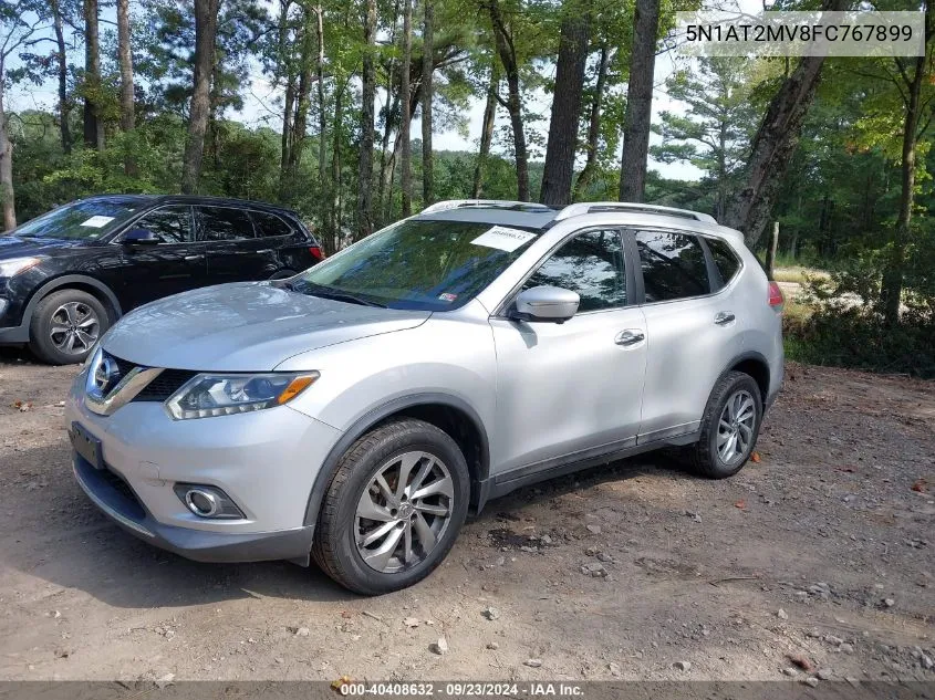 2015 Nissan Rogue Sl VIN: 5N1AT2MV8FC767899 Lot: 40408632