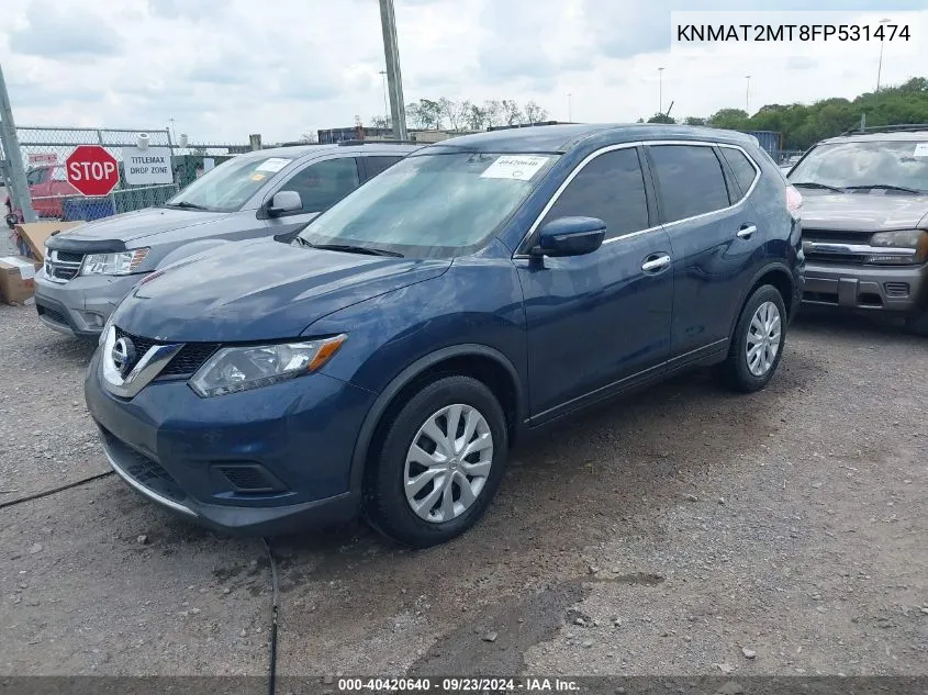 KNMAT2MT8FP531474 2015 Nissan Rogue S