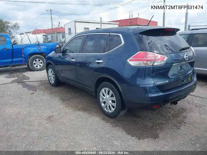 KNMAT2MT8FP531474 2015 Nissan Rogue S