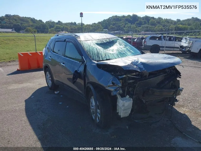 2015 Nissan Rogue Sv VIN: KNMAT2MV1FP535576 Lot: 40426685