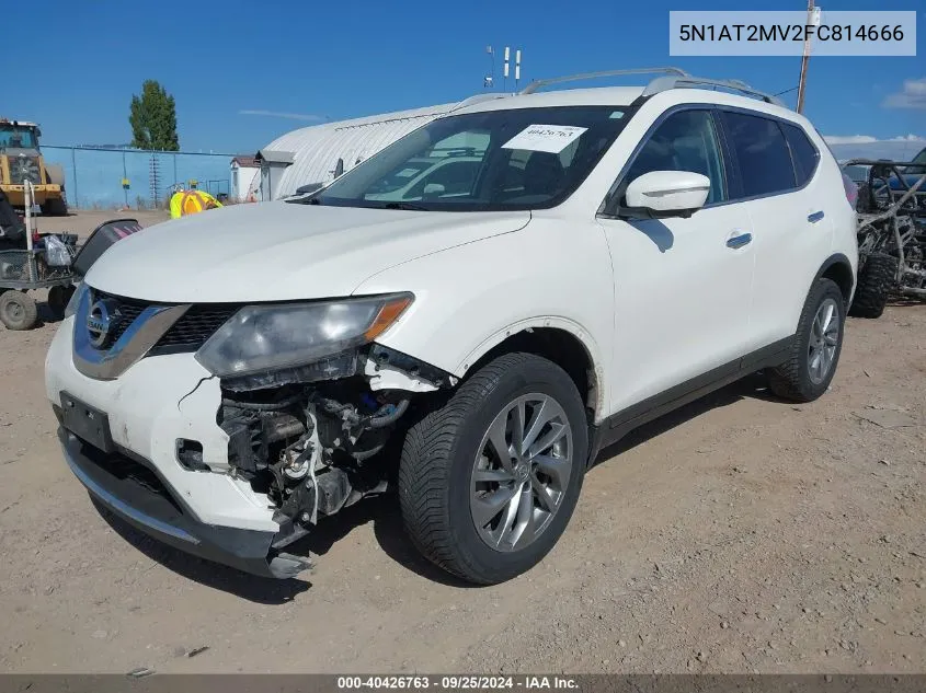 2015 Nissan Rogue Sl VIN: 5N1AT2MV2FC814666 Lot: 40426763