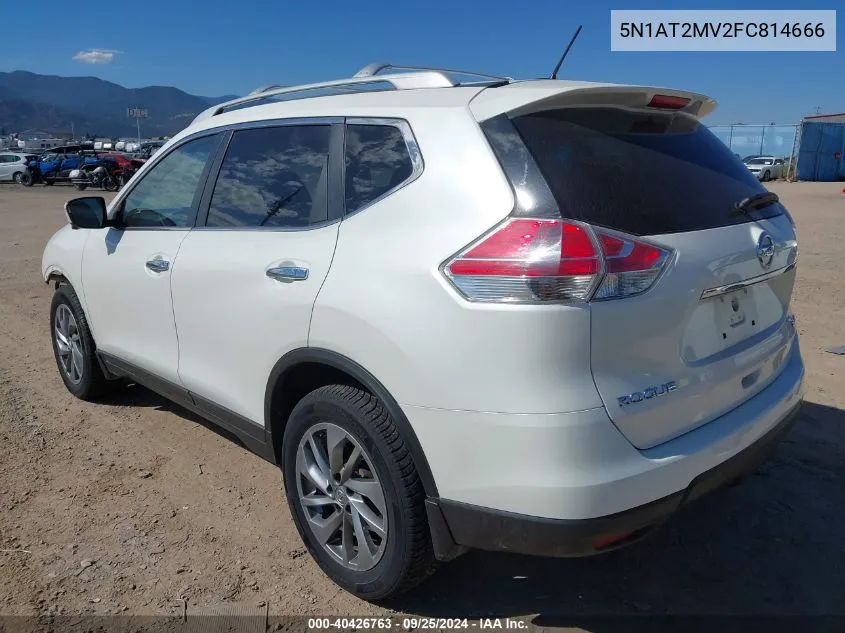 2015 Nissan Rogue Sl VIN: 5N1AT2MV2FC814666 Lot: 40426763