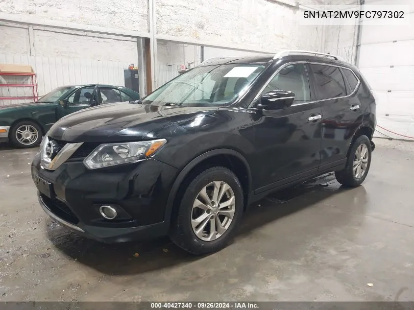 2015 Nissan Rogue Sv VIN: 5N1AT2MV9FC797302 Lot: 40427340