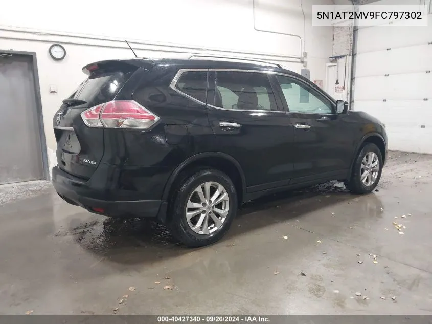 2015 Nissan Rogue Sv VIN: 5N1AT2MV9FC797302 Lot: 40427340