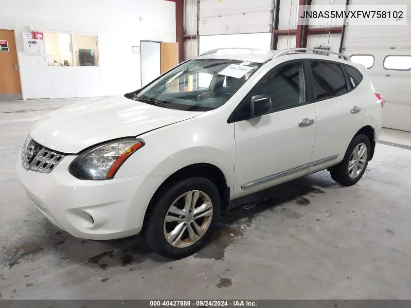 JN8AS5MVXFW758102 2015 Nissan Rogue Select S