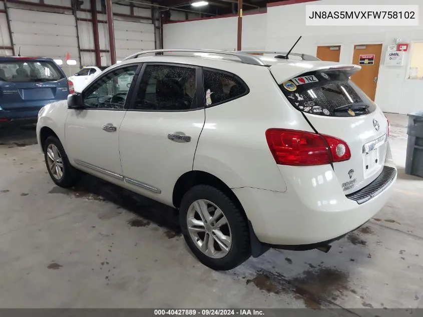 JN8AS5MVXFW758102 2015 Nissan Rogue Select S