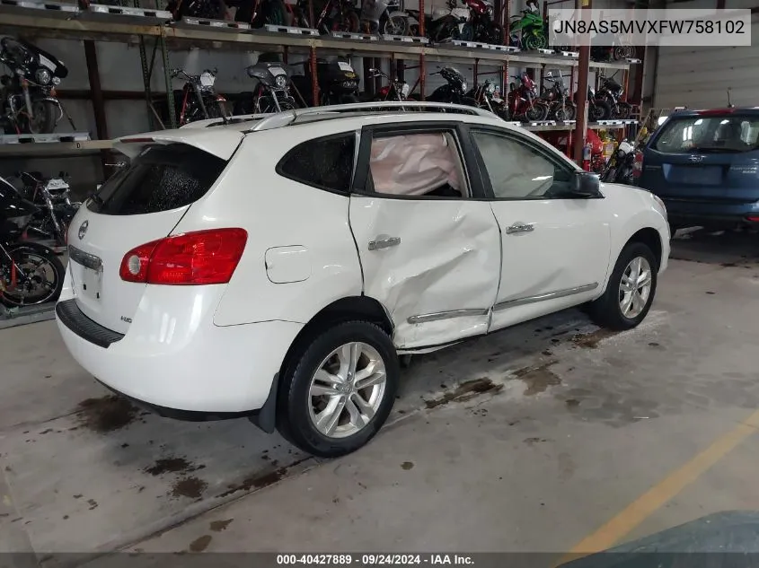 JN8AS5MVXFW758102 2015 Nissan Rogue Select S