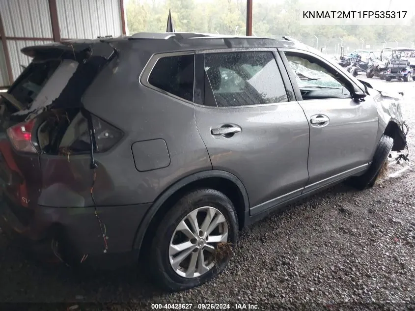 2015 Nissan Rogue Sv VIN: KNMAT2MT1FP535317 Lot: 40428627