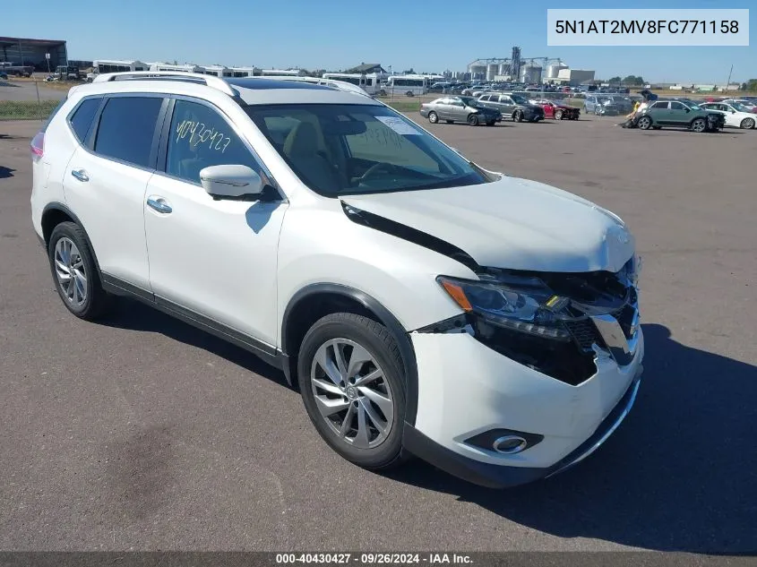 2015 Nissan Rogue S/Sl/Sv VIN: 5N1AT2MV8FC771158 Lot: 40430427