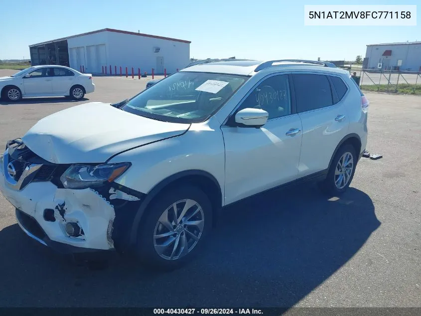 5N1AT2MV8FC771158 2015 Nissan Rogue S/Sl/Sv