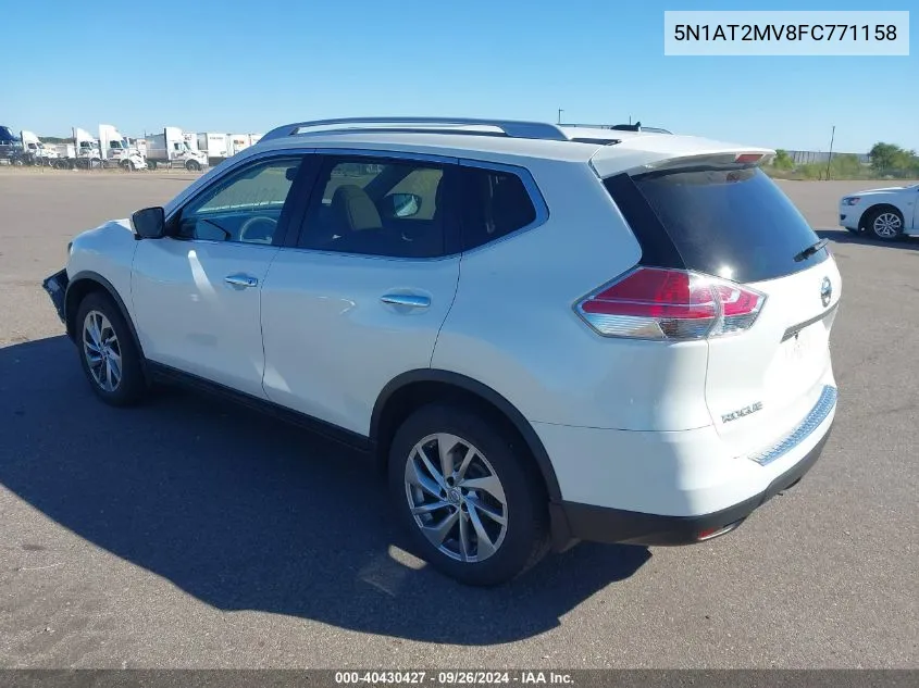 2015 Nissan Rogue S/Sl/Sv VIN: 5N1AT2MV8FC771158 Lot: 40430427