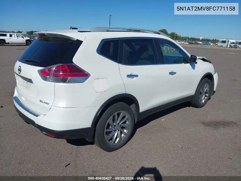 5N1AT2MV8FC771158 2015 Nissan Rogue S/Sl/Sv