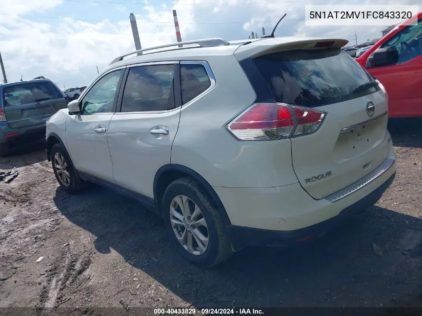 2015 Nissan Rogue Sv VIN: 5N1AT2MV1FC843320 Lot: 40433829