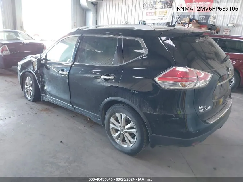 2015 Nissan Rogue Sv VIN: KNMAT2MV6FP539106 Lot: 40435845