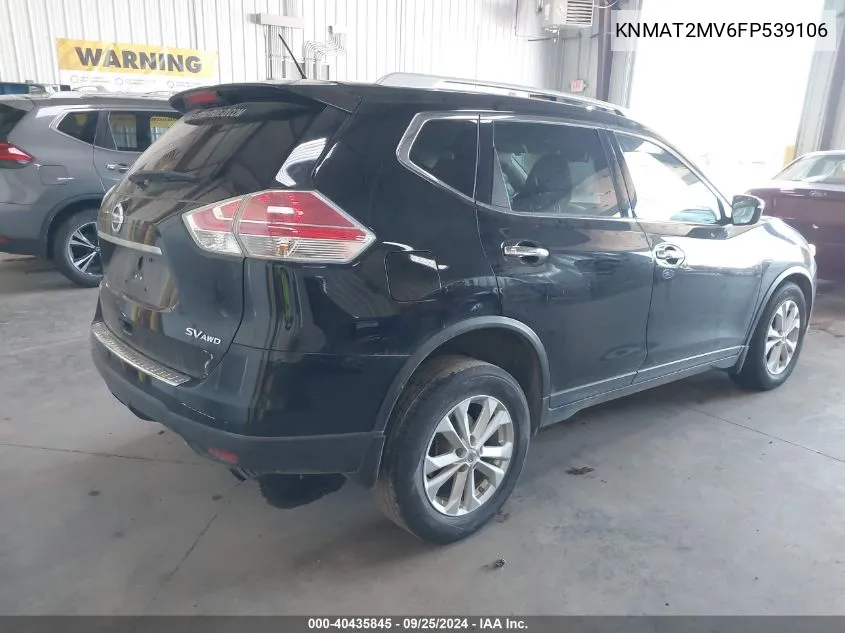 2015 Nissan Rogue Sv VIN: KNMAT2MV6FP539106 Lot: 40435845