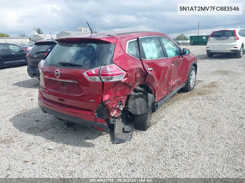 2015 Nissan Rogue S/Sl/Sv VIN: 5N1AT2MV7FC883546 Lot: 40437759