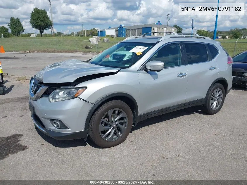 2015 Nissan Rogue Sl VIN: 5N1AT2MV6FC791182 Lot: 40438250