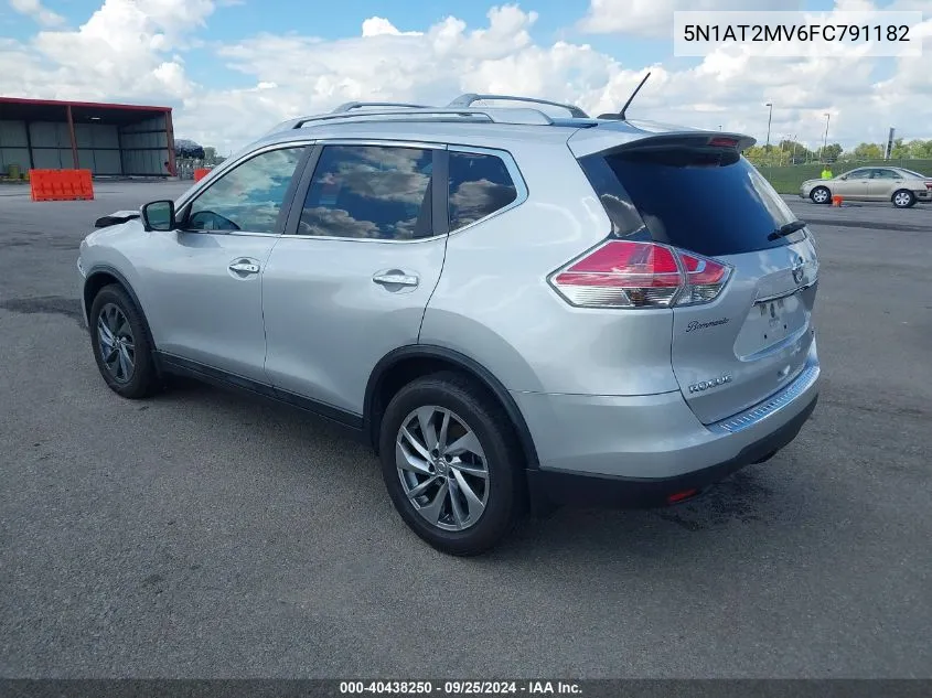 2015 Nissan Rogue Sl VIN: 5N1AT2MV6FC791182 Lot: 40438250